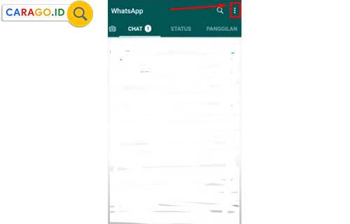 5. Buka aplikasi Whatsapp pasangan kamu dan klik menu 3 titik