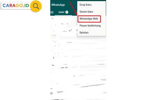 6. Pilih menu Whatsapp Web untuk nantinya kamu akan diarahkan untuk scan barcode