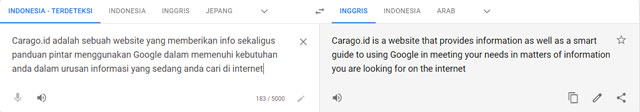 Masukkan Teks di Google Translate