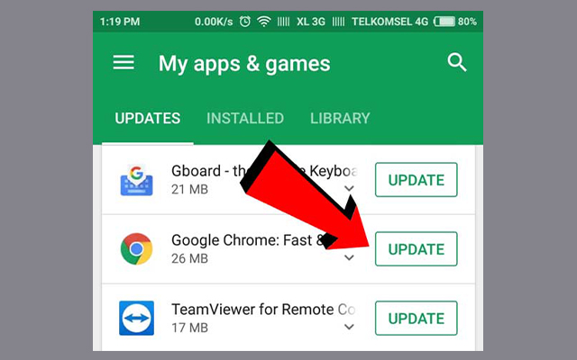Update Versi Terbaru Google Chrome