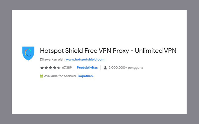Hotspot Shield Free VPN Proxy Extension Terbaik