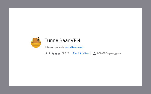 TunnelBear VPN Extension Terbaik